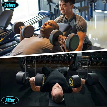 Haki Asekuracyjne do Hantli - Uchwyty do Wyciskania na Ławce | Trening Klatki