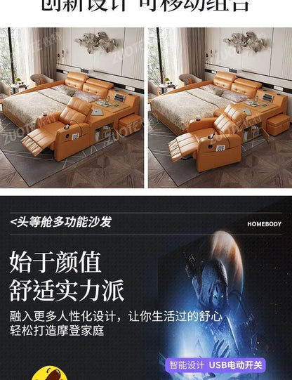 Łóżko Tatami z Projektorem 150/180x200cm - Elektryczne Smart Bed Space Capsule