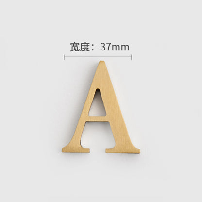 Mosiężne Numery Domowe i Litery - Samoprzylepne Znaki Ścienne 0-9 A-Z Złote