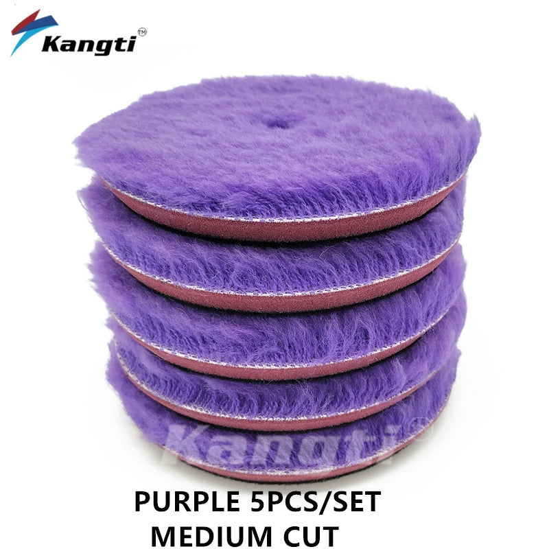 Gąbka Polerska z Wełny Jagnięcej 125mm/150mm - Pad do Woskowania i Polerowania Auta