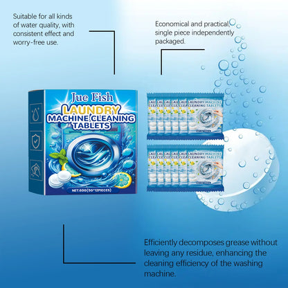 Washing Machine Cleaner Tablet Washer Deep Cleaning Tank Effervescent Descaling Machine Odor Removal Laundry Machine Clean Agent