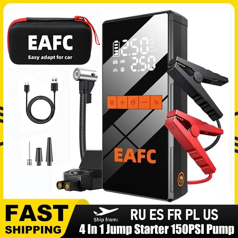 Rozrusznik Samochodowy 4w1 12V - Jump Starter + Kompresor + Powerbank