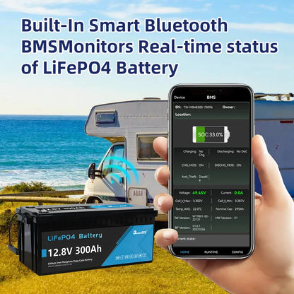 Bateria LiFePO4 12V/24V 100-400Ah - Litowa z BMS do Kamperów i Łodzi