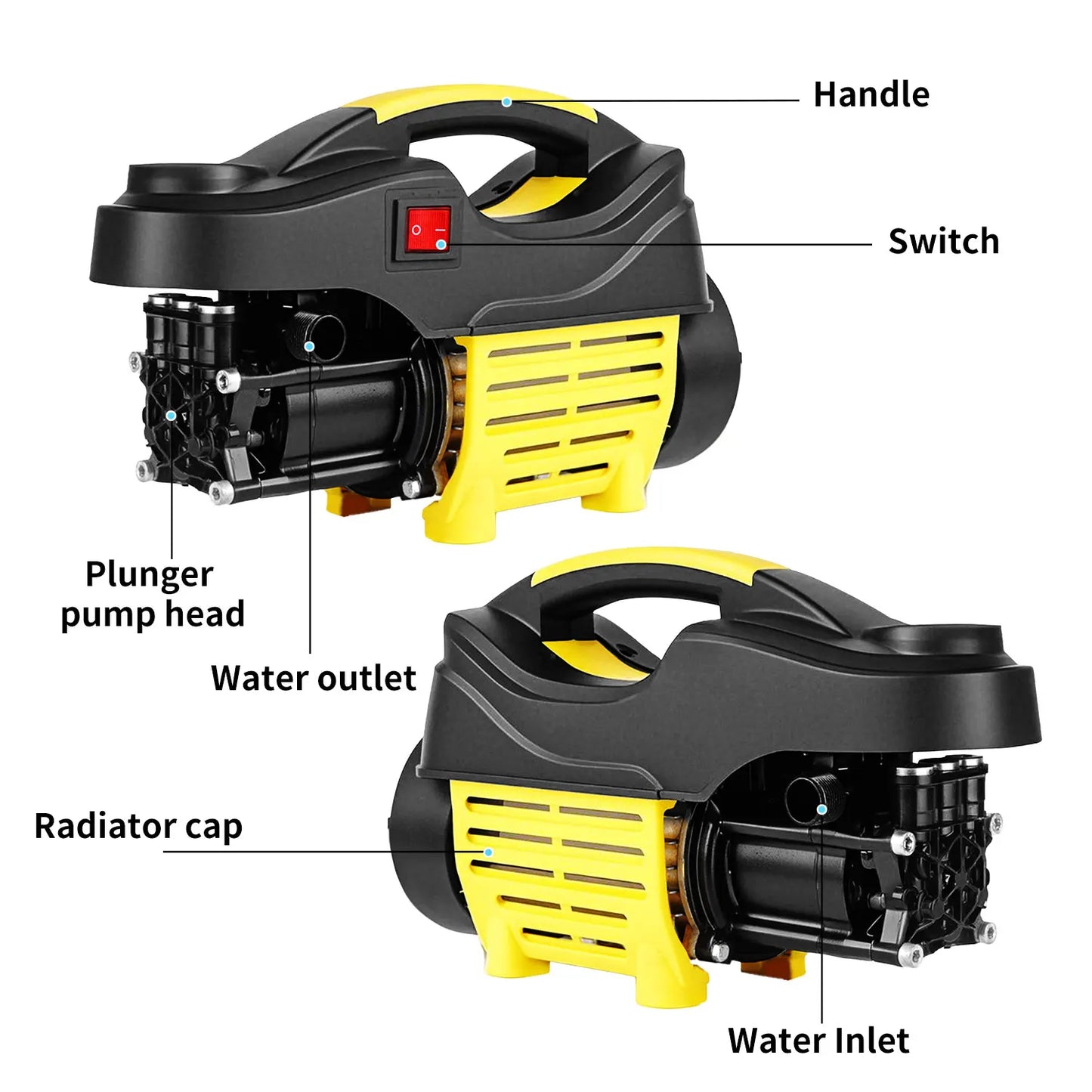 Myjka Ciśnieniowa 4800W 200Bar - Profesjonalna Przenośna Myjnia Samochodowa