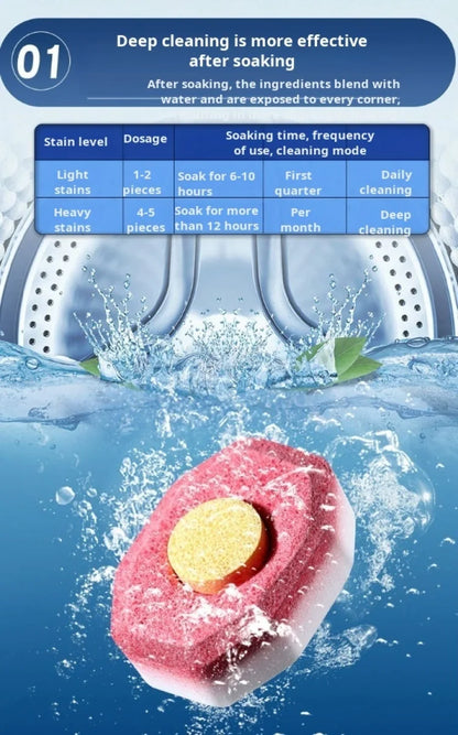 Washing Machine Cleaner Effervescent Tablets Deep Cleaning Washer Stains Detergent Laundry Tub Safe Deodorizer Household Tools