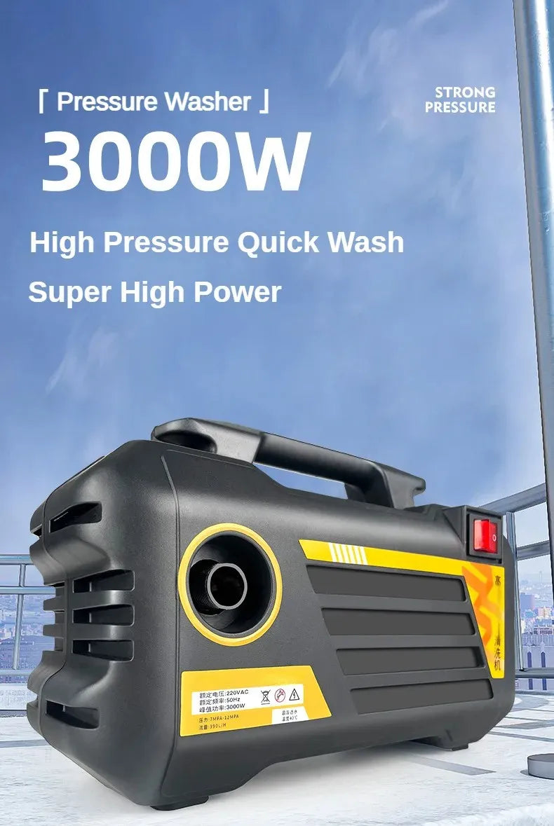 Myjka Elektryczna 3000W 220V - Powerful High Pressure Car Washer Home Floor Cleaner