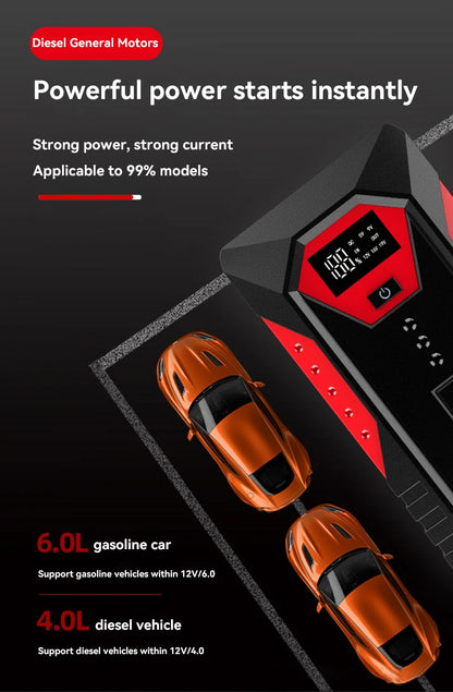 Rozrusznik Samochodowy 18800mAh - Powerbank 12V Benzyna Diesel