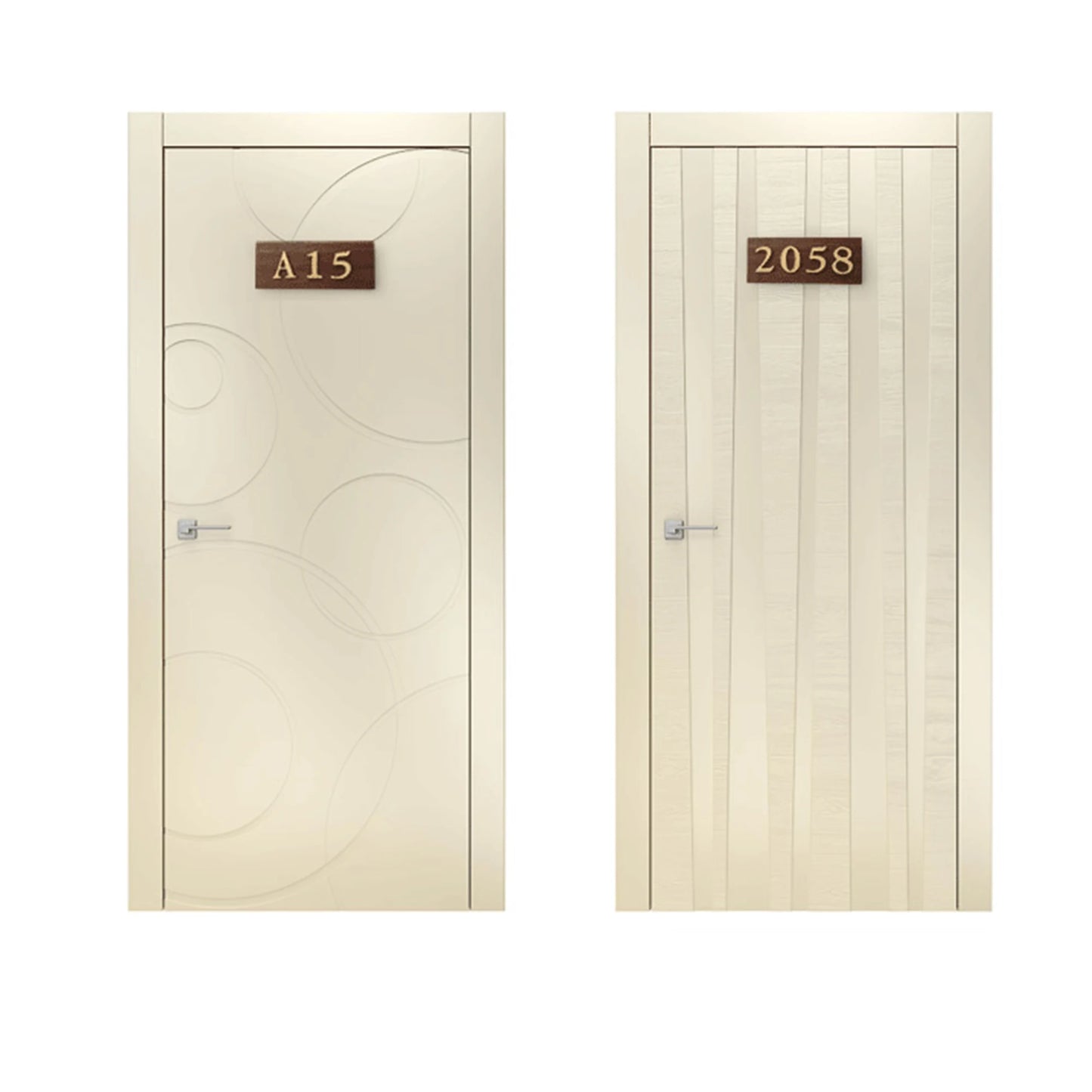 Mosiężne Numery Domowe i Litery - Samoprzylepne Znaki Ścienne 0-9 A-Z Złote