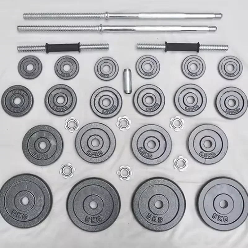 Żeliwne Hantle 10-30kg - Zestaw Hantli i Sztangi do Siłowni Domowej z Pudełkiem