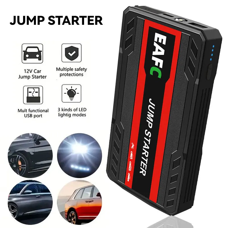 Rozrusznik Samochodowy 600A - Przenośny Jump Starter Powerbank 12V
