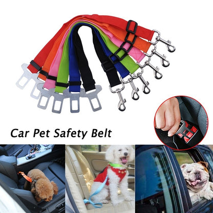 1pc Car Pet Dog Cat Adjustable Vehicle Safety Seatbelt Seat Belt Harness Lead