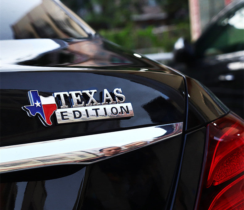 ABS TEXAS EDITION Car Rear Trunk Tail Emblem Badge TEXAS EDITION Side Fender Car-styling Stickers Motorcycle Bike Home Decorations Car Accessories