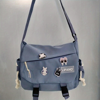 1pc Nylon Handbag Shoulder Bag Large Capacity Messenger Bag, Men's Messenger Bag Student School Bag