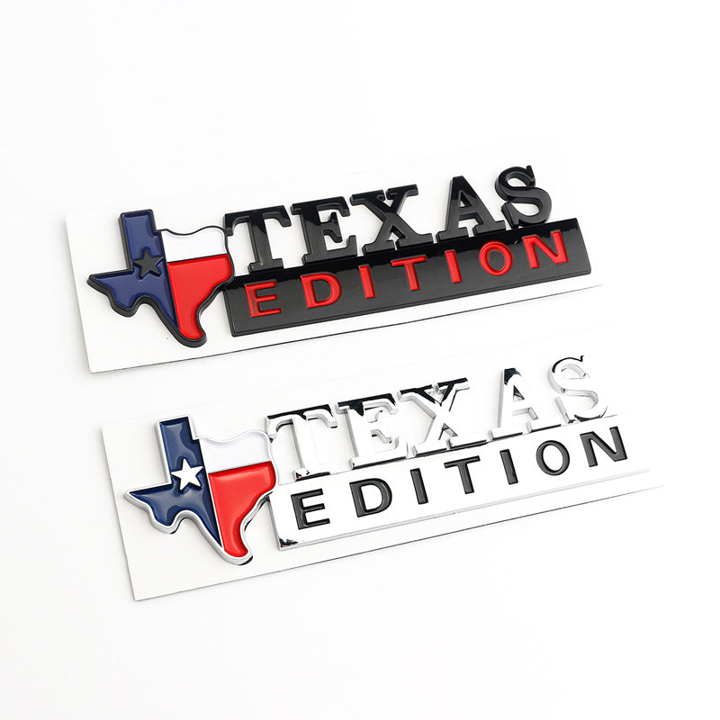 ABS TEXAS EDITION Car Rear Trunk Tail Emblem Badge TEXAS EDITION Side Fender Car-styling Stickers Motorcycle Bike Home Decorations Car Accessories