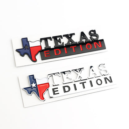 ABS TEXAS EDITION Car Rear Trunk Tail Emblem Badge TEXAS EDITION Side Fender Car-styling Stickers Motorcycle Bike Home Decorations Car Accessories
