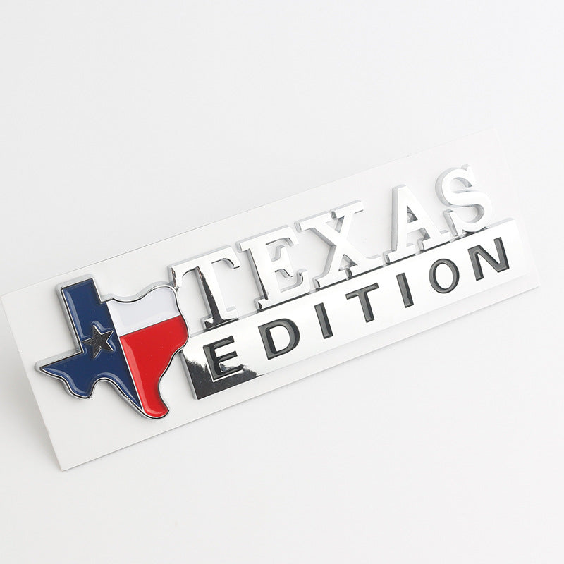 ABS TEXAS EDITION Car Rear Trunk Tail Emblem Badge TEXAS EDITION Side Fender Car-styling Stickers Motorcycle Bike Home Decorations Car Accessories
