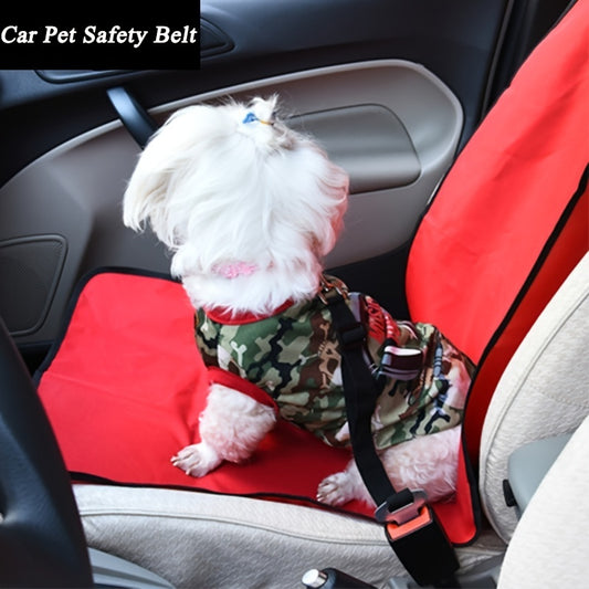1pc Car Pet Dog Cat Adjustable Vehicle Safety Seatbelt Seat Belt Harness Lead