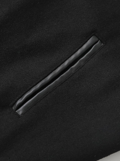 Men's Retro Embroidered Print Thick Baseball Jacket