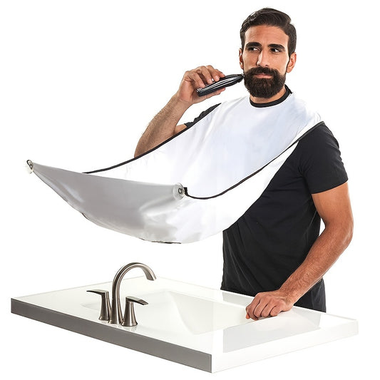 [Popular Choice] Men's Beard Trimming Apron - Splash Guard & Grooming Cape for Mess-Free Shaving, Unscented, Ideal for Stubble & Mustaches, with Suction Cup Attachment for Secure Placement, Beard Catcher, Face Shaving, Beard