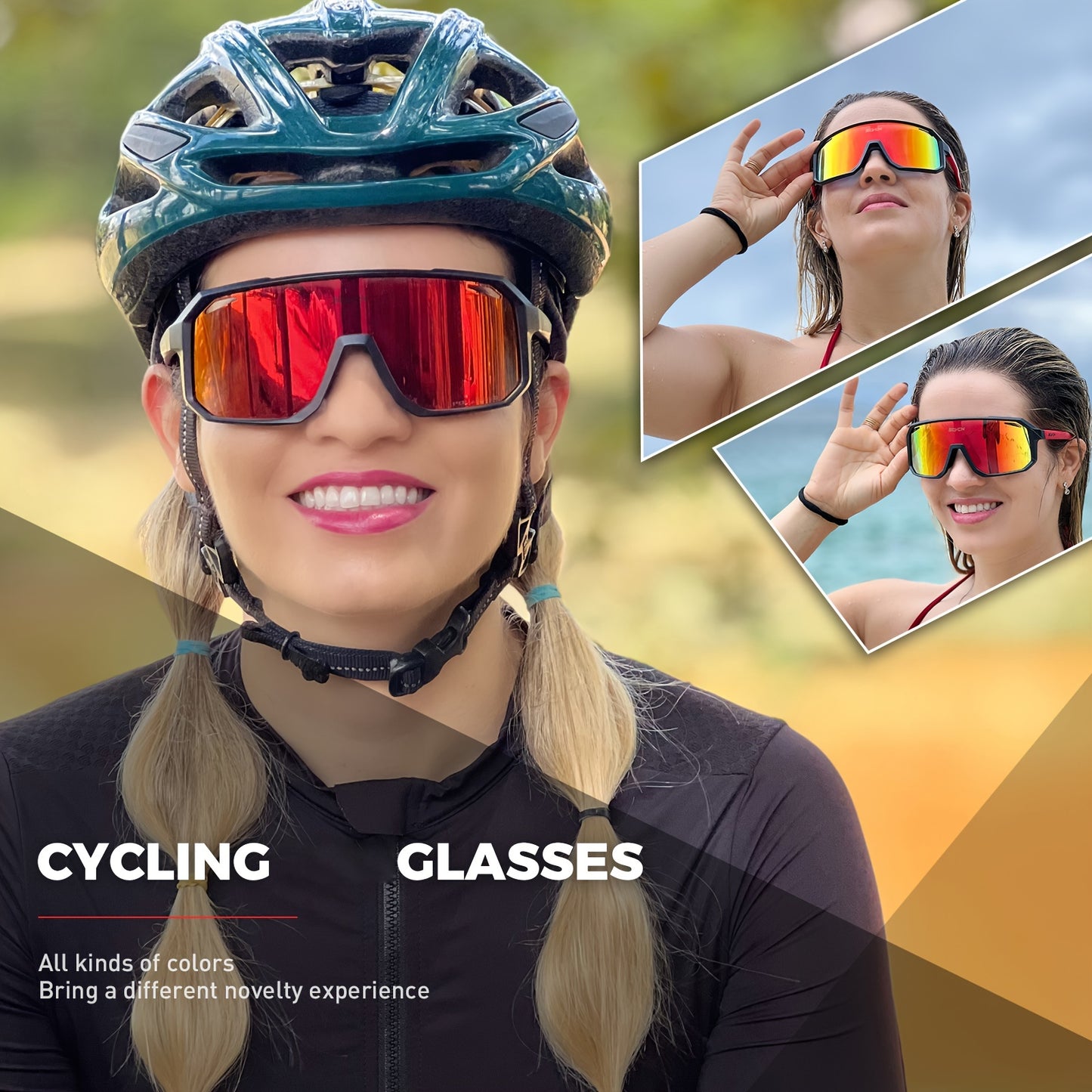 SCVCN Cycling Glasses, MTB Outdoor Sports Bike Cycling Glasses For Man Woman, Bicycle Driving Fishing Golf Beach Baseball