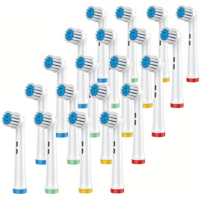 Replacement Toothbrush Heads Compatible With Oral-B Braun, Electric Toothbrush Heads Brush Heads Suitable For Oral B Replacement Heads Refill Pro 500/1000/1500/3000/3757/5000/7000/7500/8000