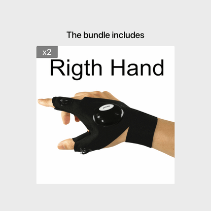 Fingerless LED Flashlight Glove For Fishing Camping Hiking Survival Rescue Christmas Gift